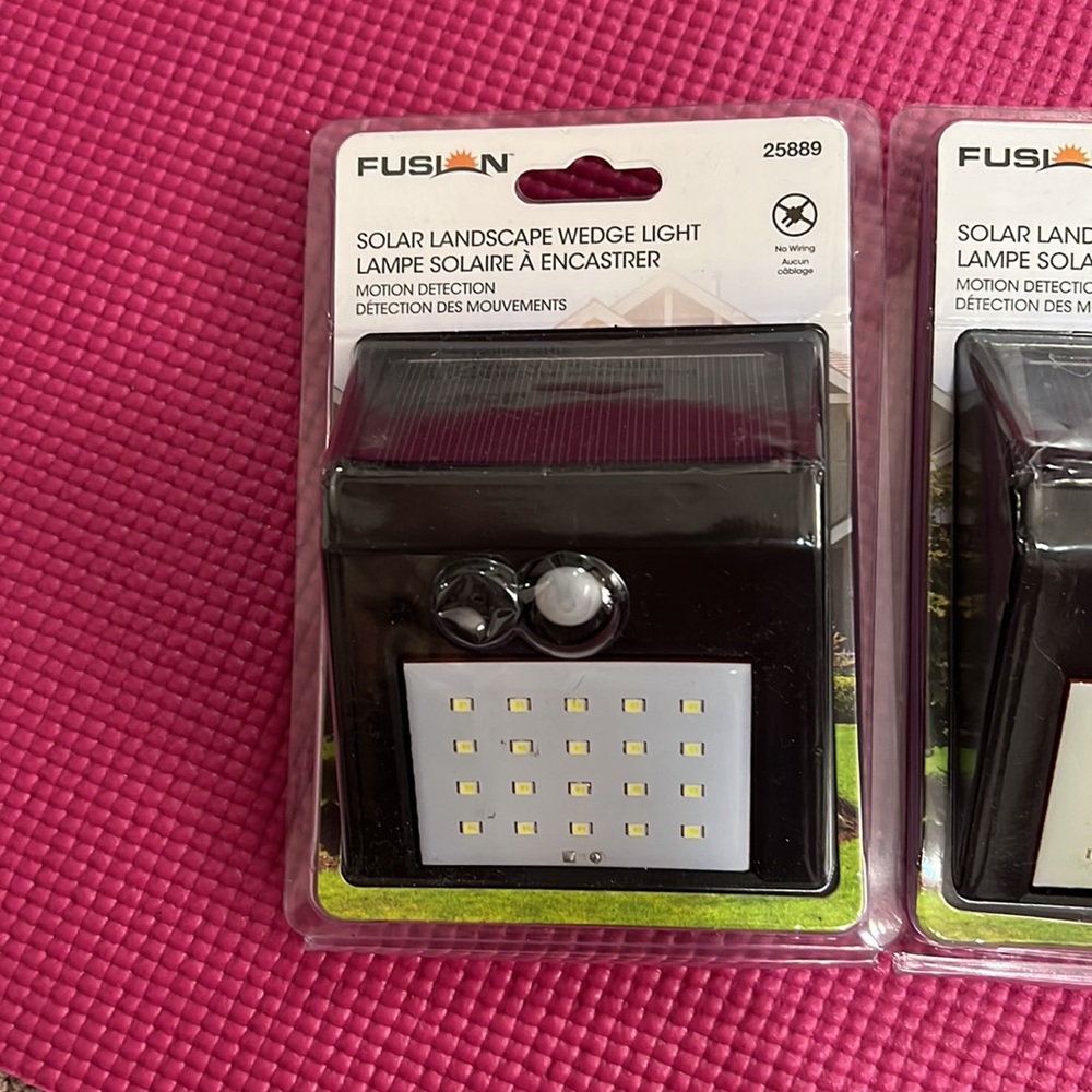 Black Solar Landscape Wedge Light with Motion Sensor